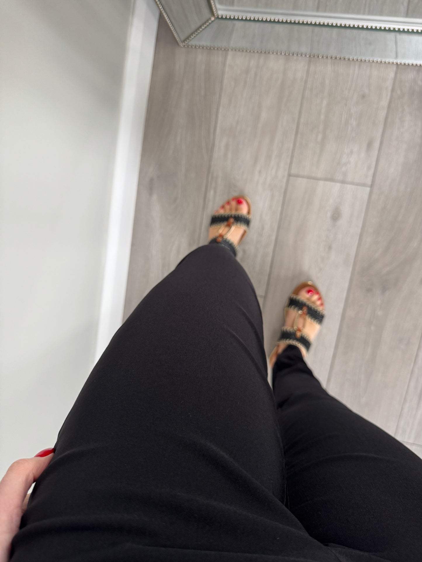 Pinns Black Pull On Trousers
