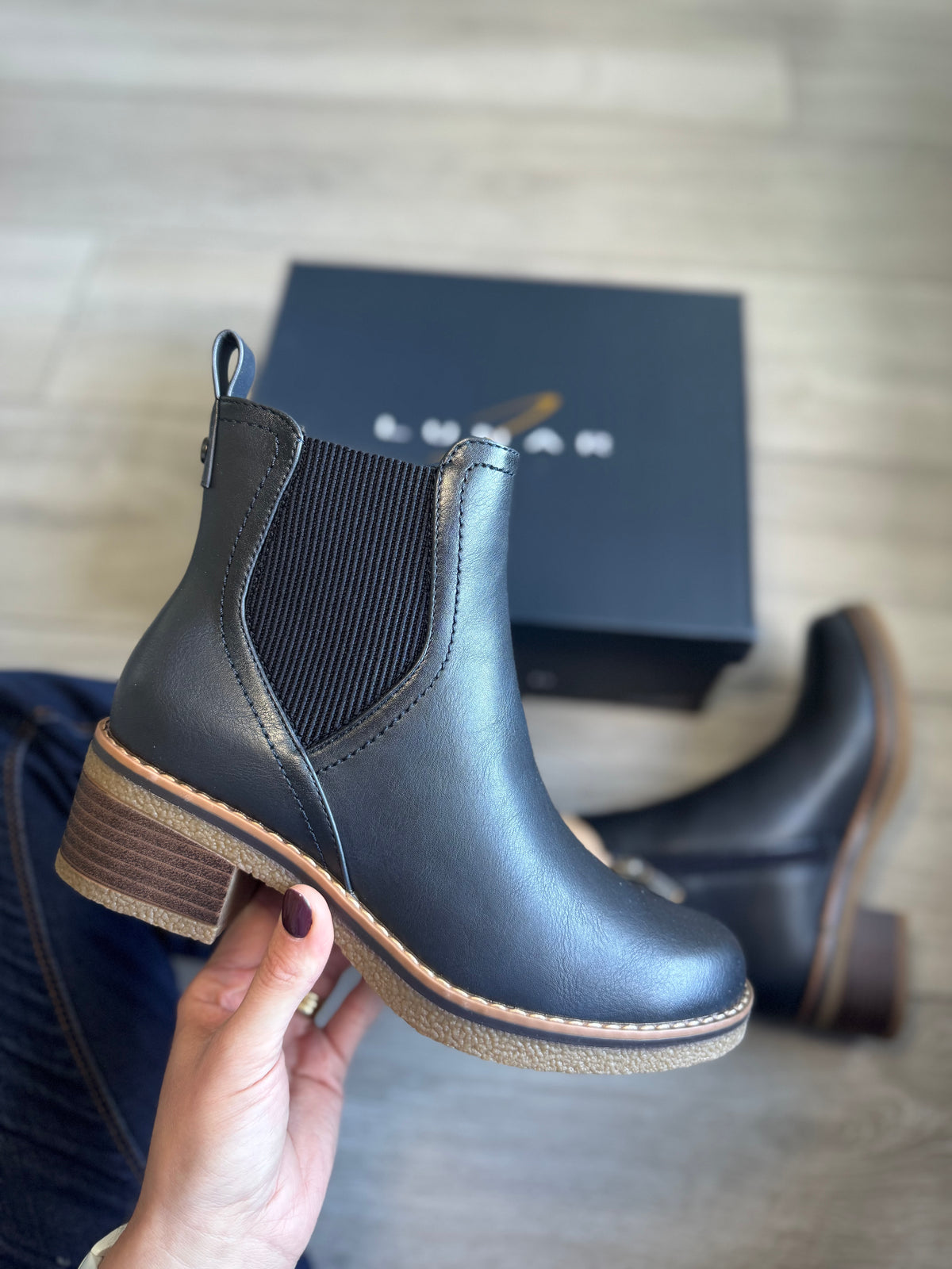 Lunar Conrad Navy Ankle Boot