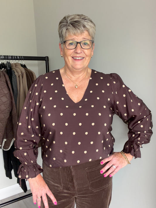 Rant & Rave Sophia Chocolate Dot Top
