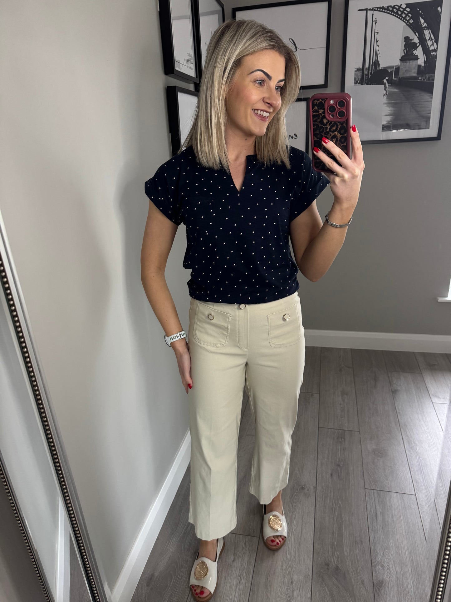 Pinns Ecru Wide Leg Culotte