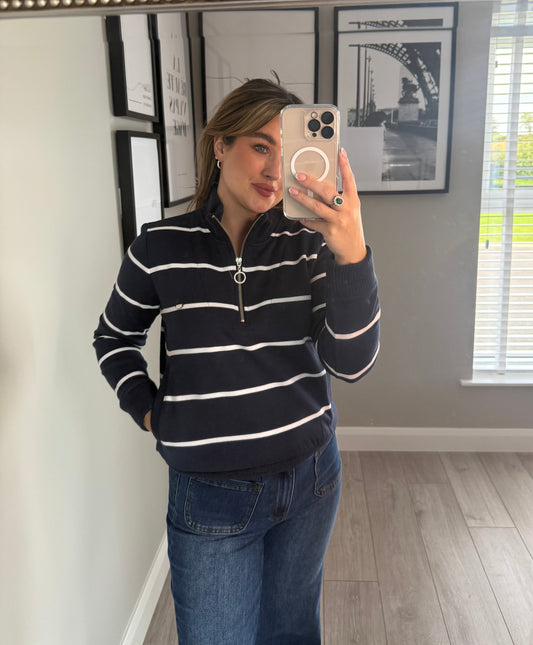 Relax & Renew Molly Navy Half Zip