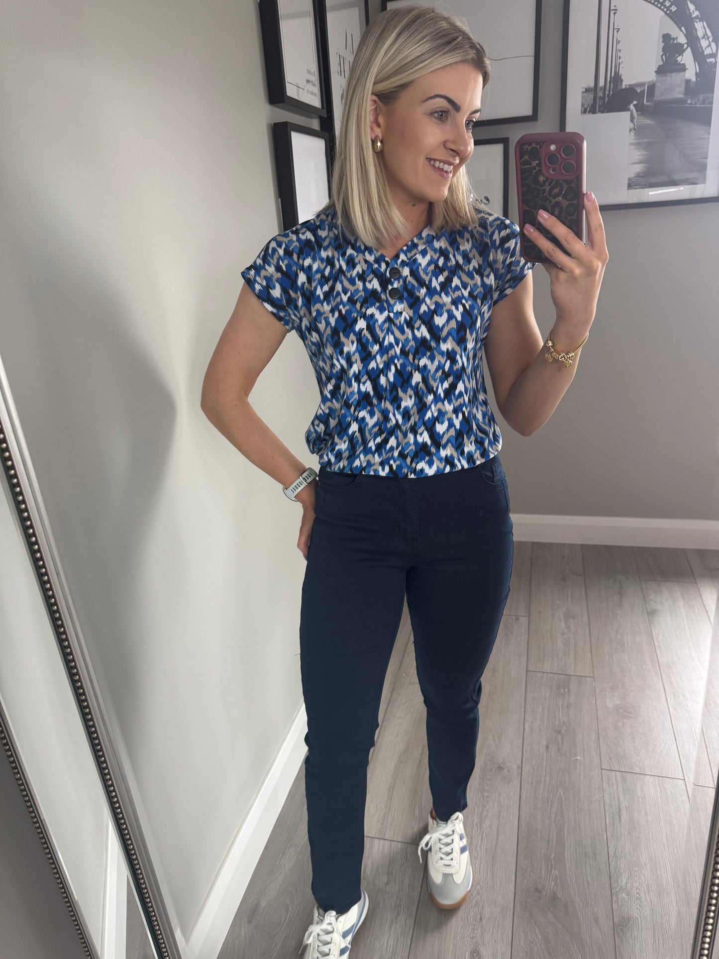 Claudia C Navy Trouser