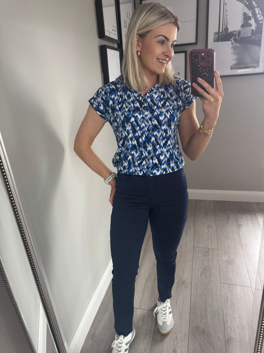 Claudia C Navy Trouser