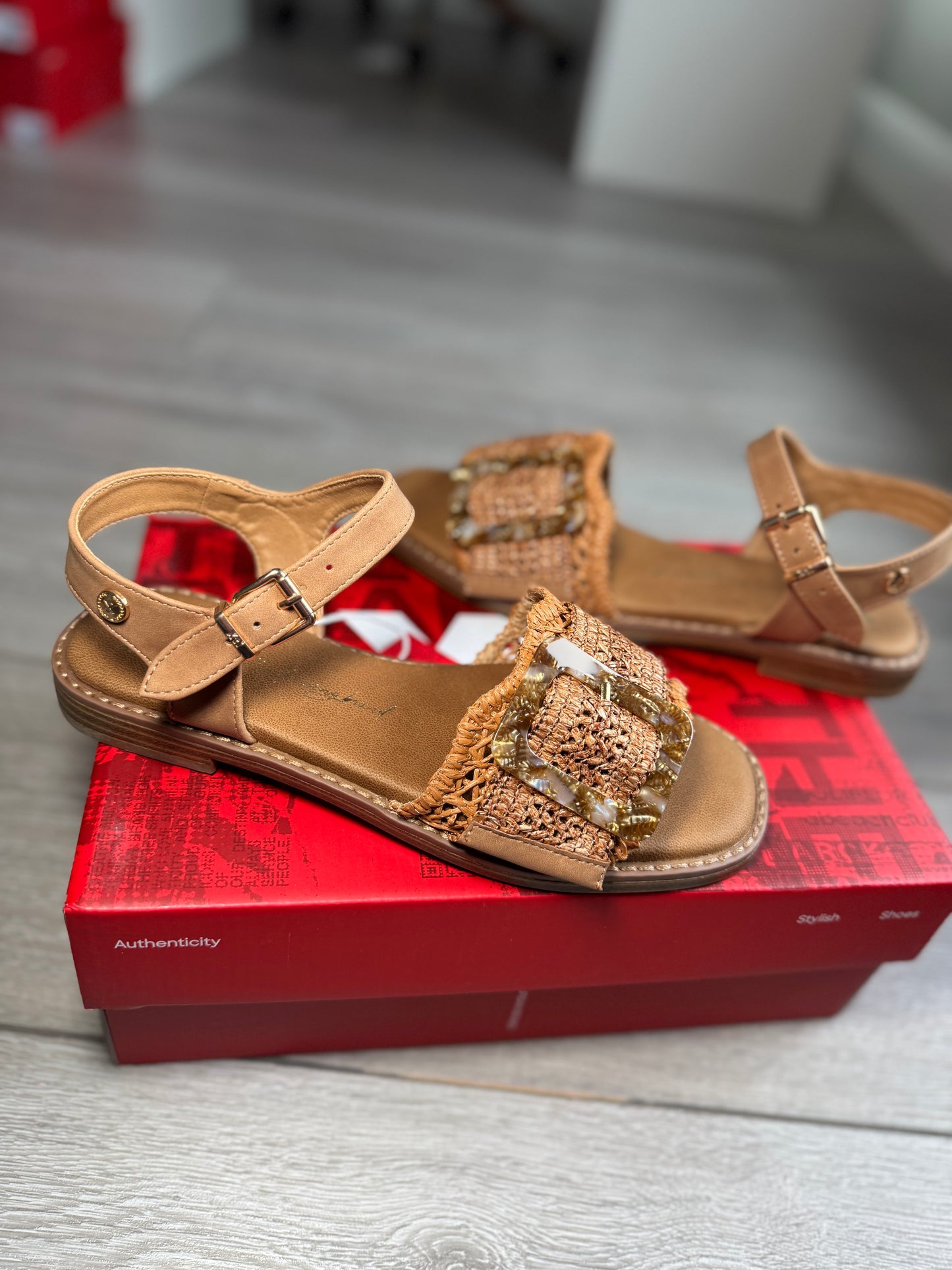 XTI Camel Weave Sandal