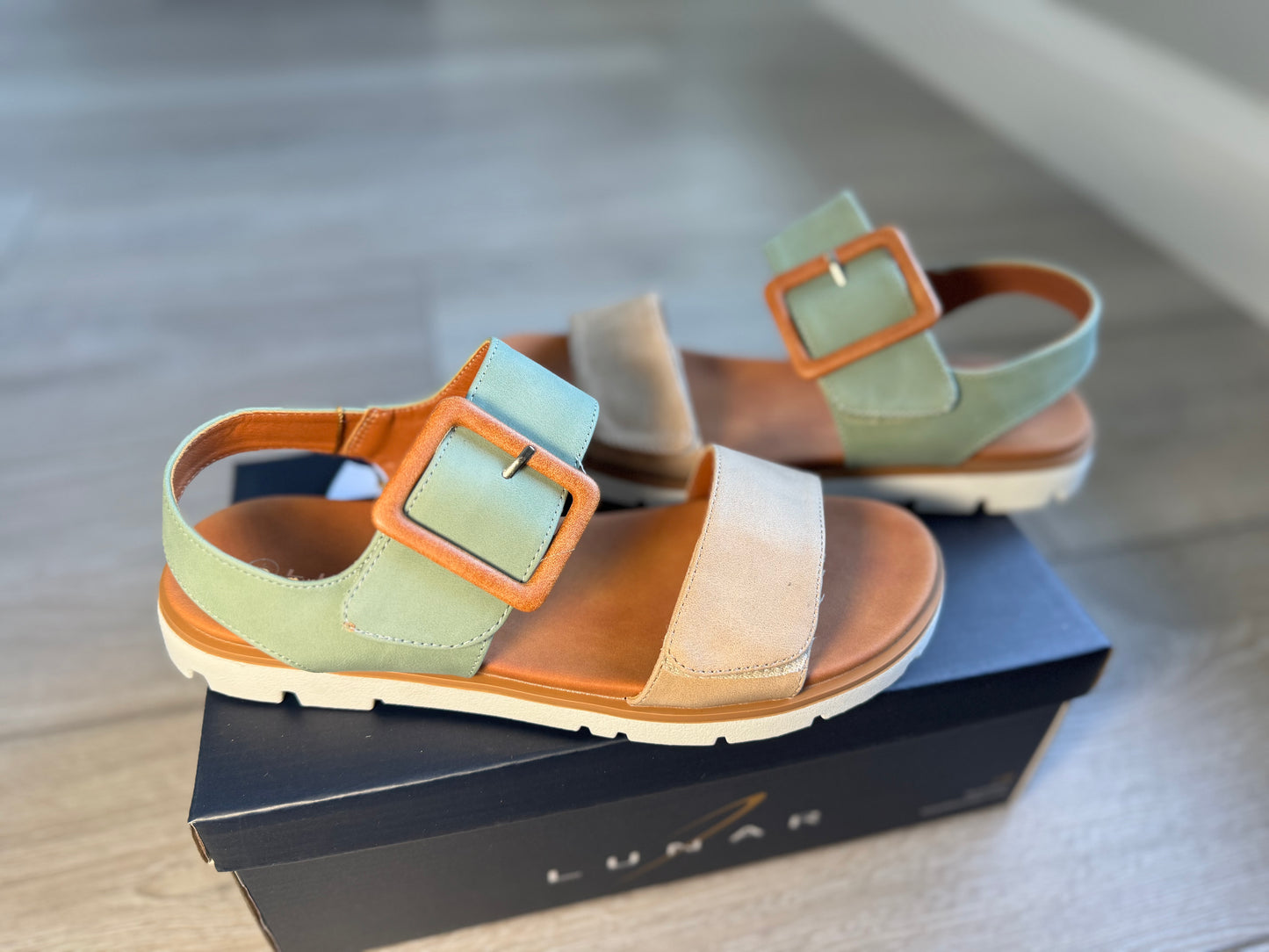 Lunar Gabby Mint/Beige Sandal