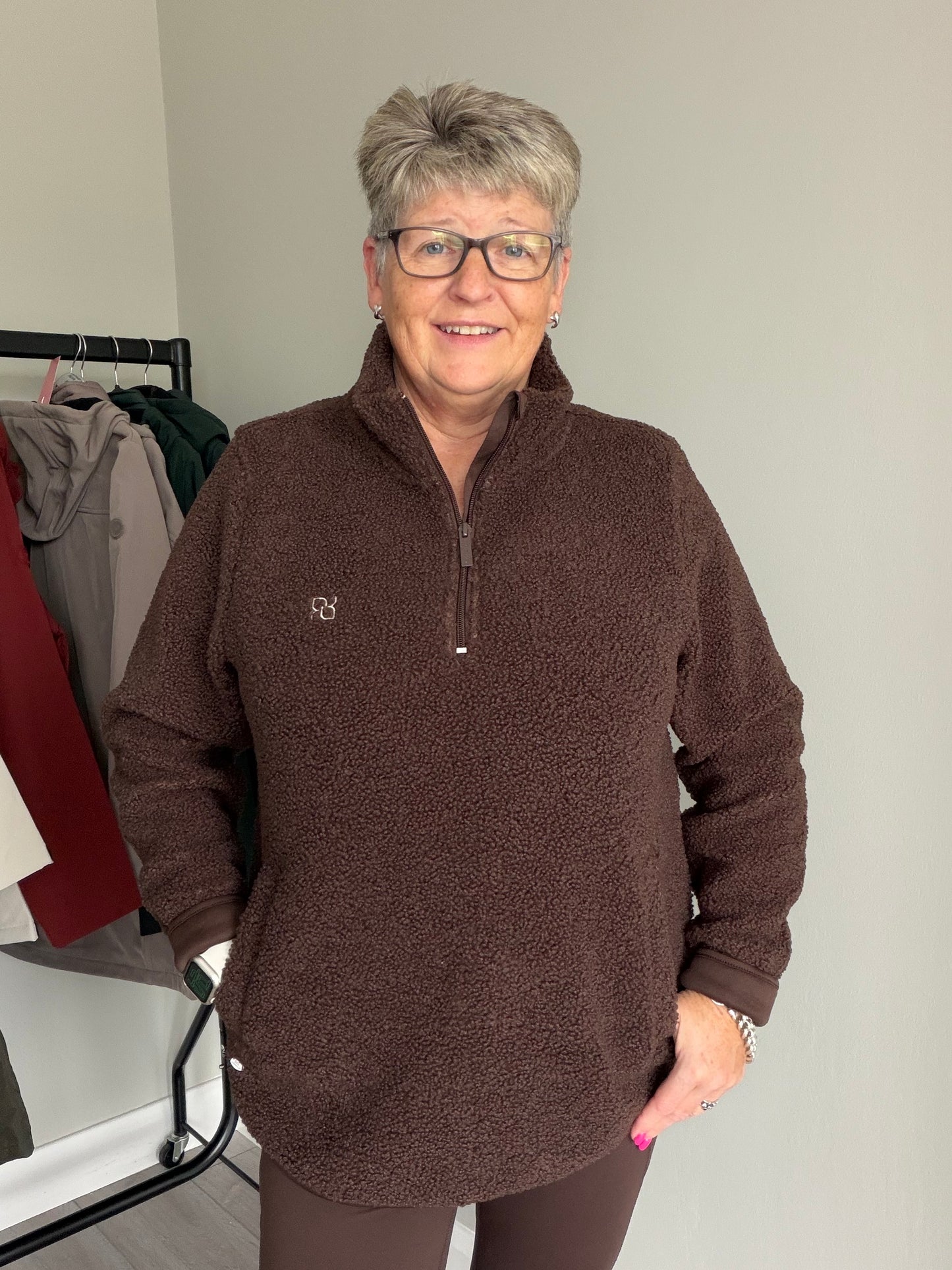 Relax & Renew Gia Chocolate Half Zip