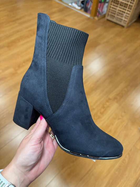 Marco Tozzi Navy Block Sock Boot