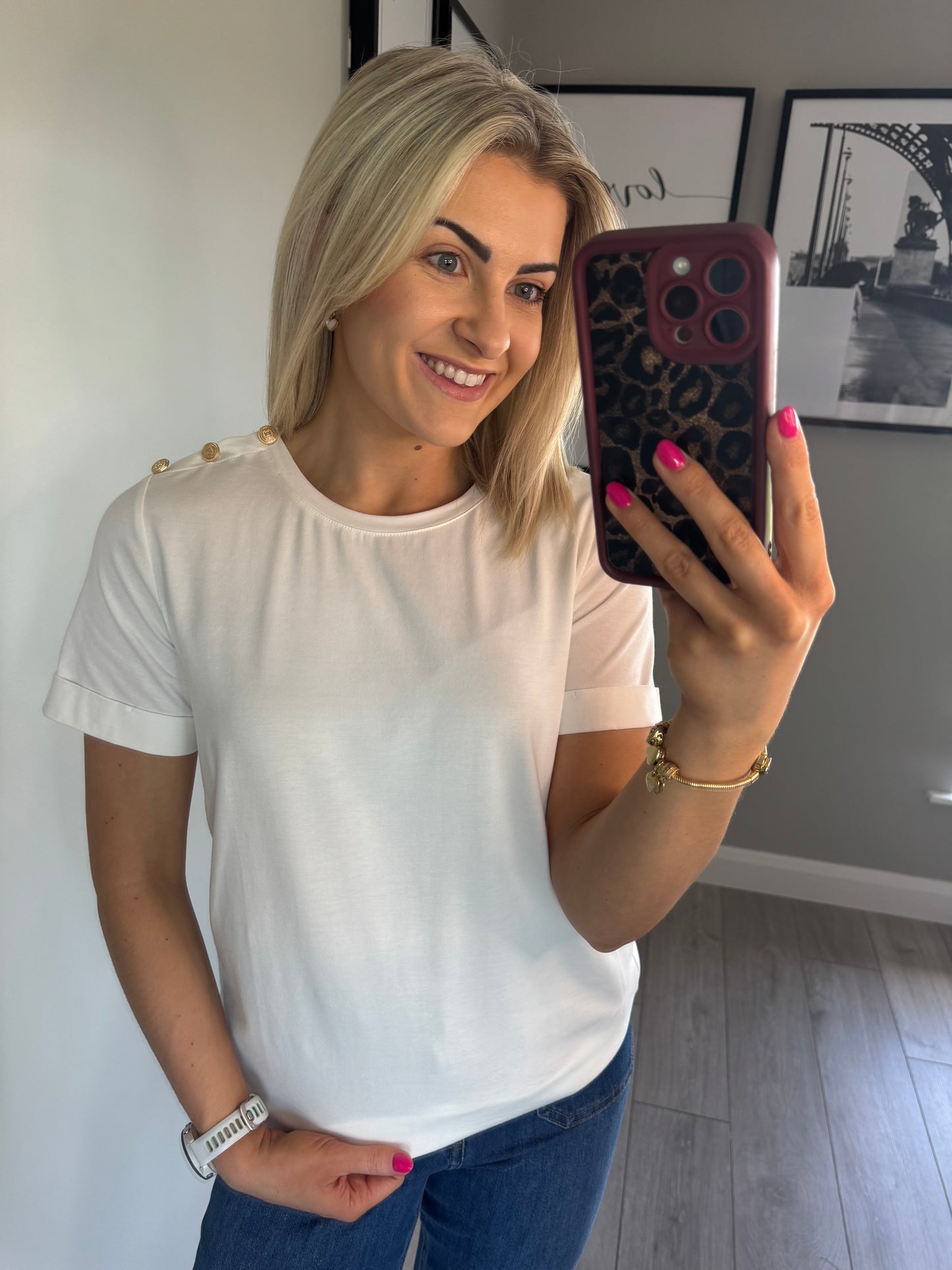 Yest White/Gold Top