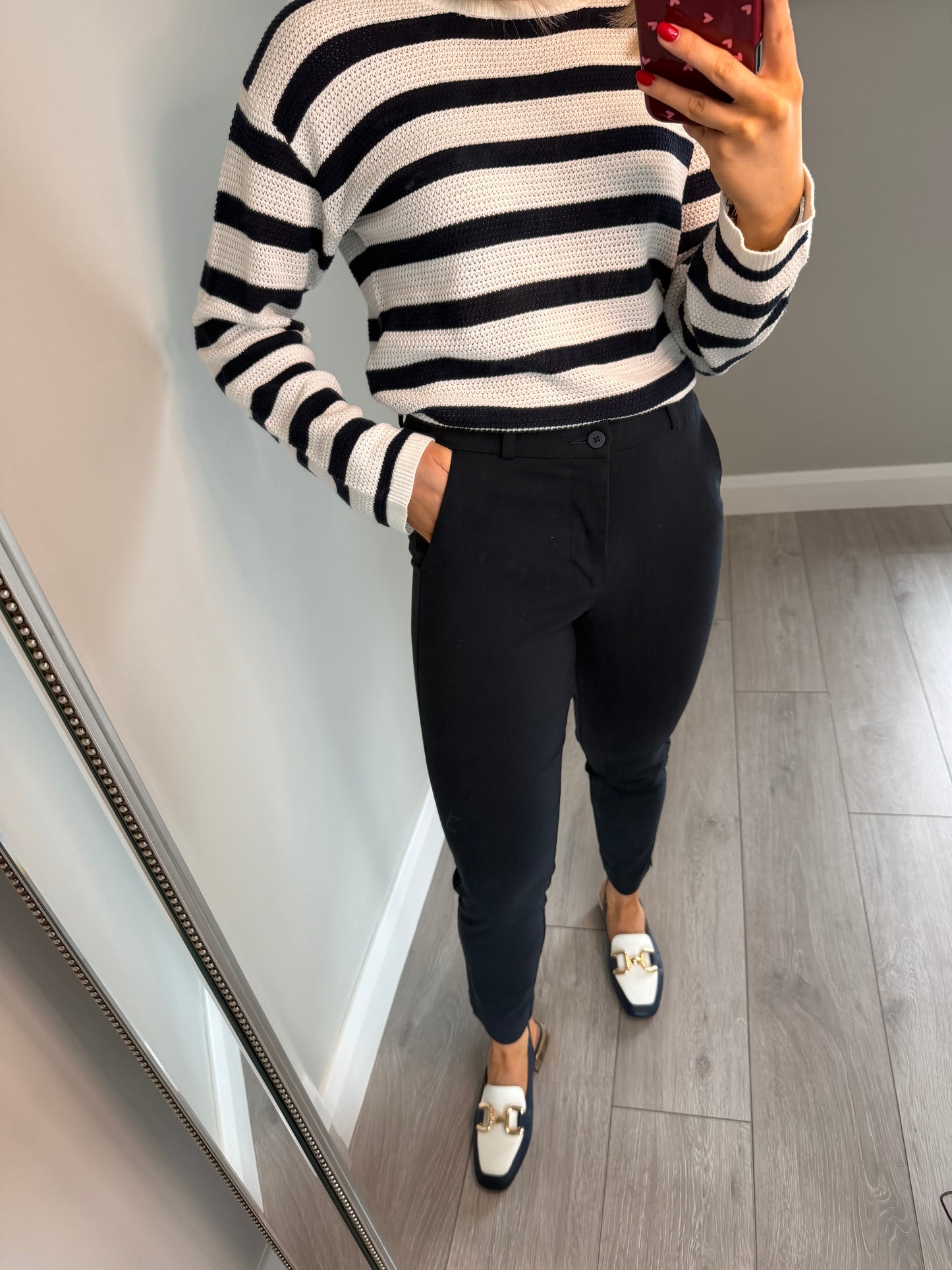 Freequent Navy Bengaline Trousers