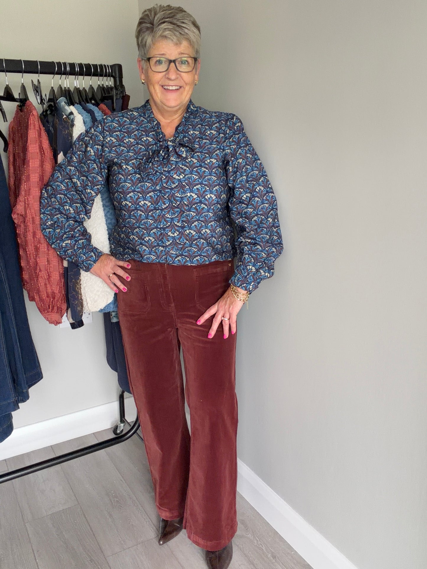 Rant & Rave Bridget Terracotta Cord Jean