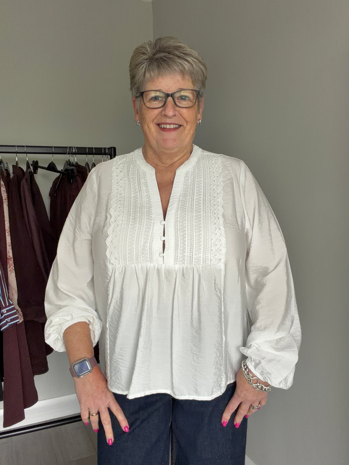 Kaffe KAgalina Chalk Blouse