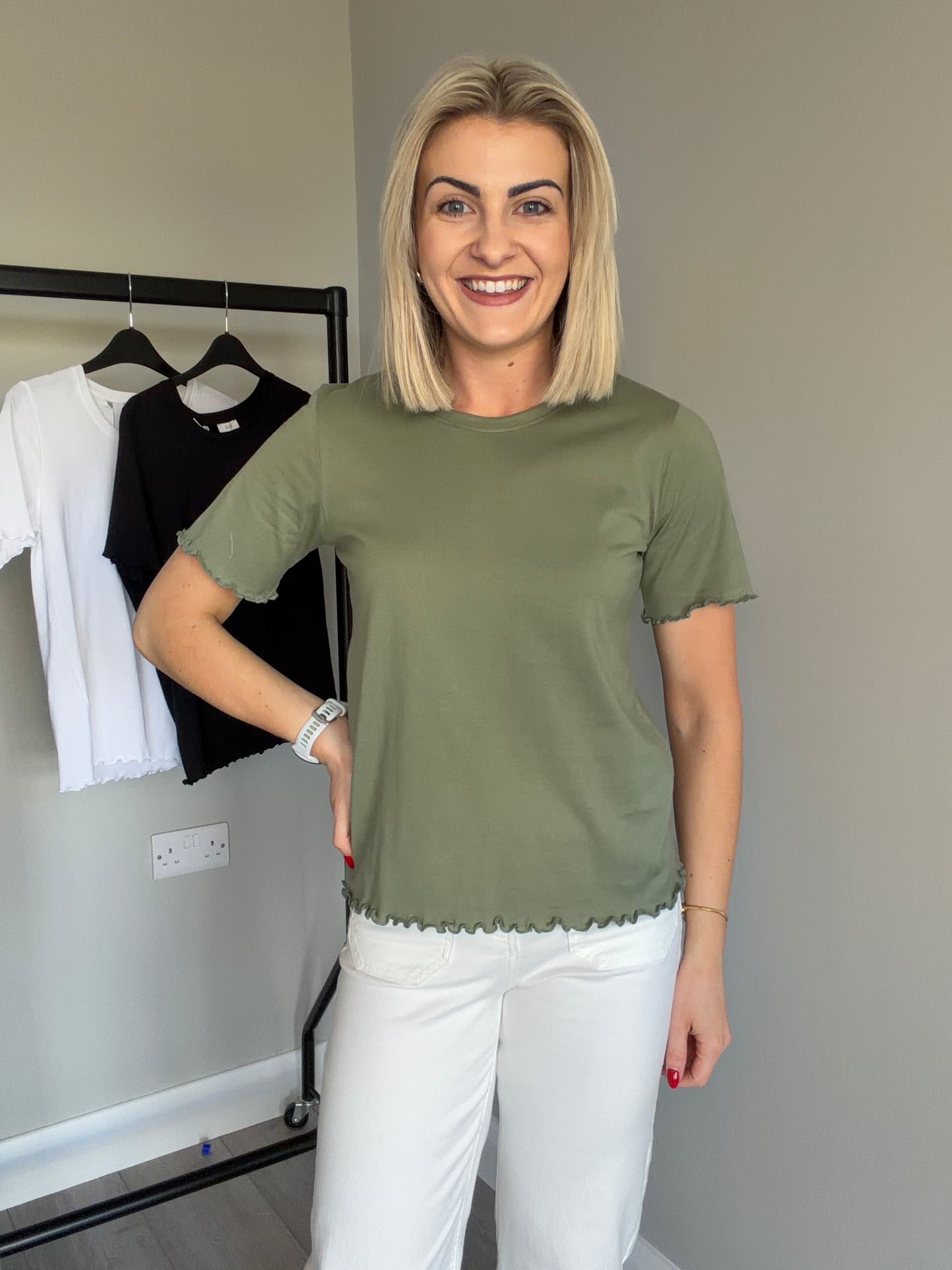 Khaki Frill Tee