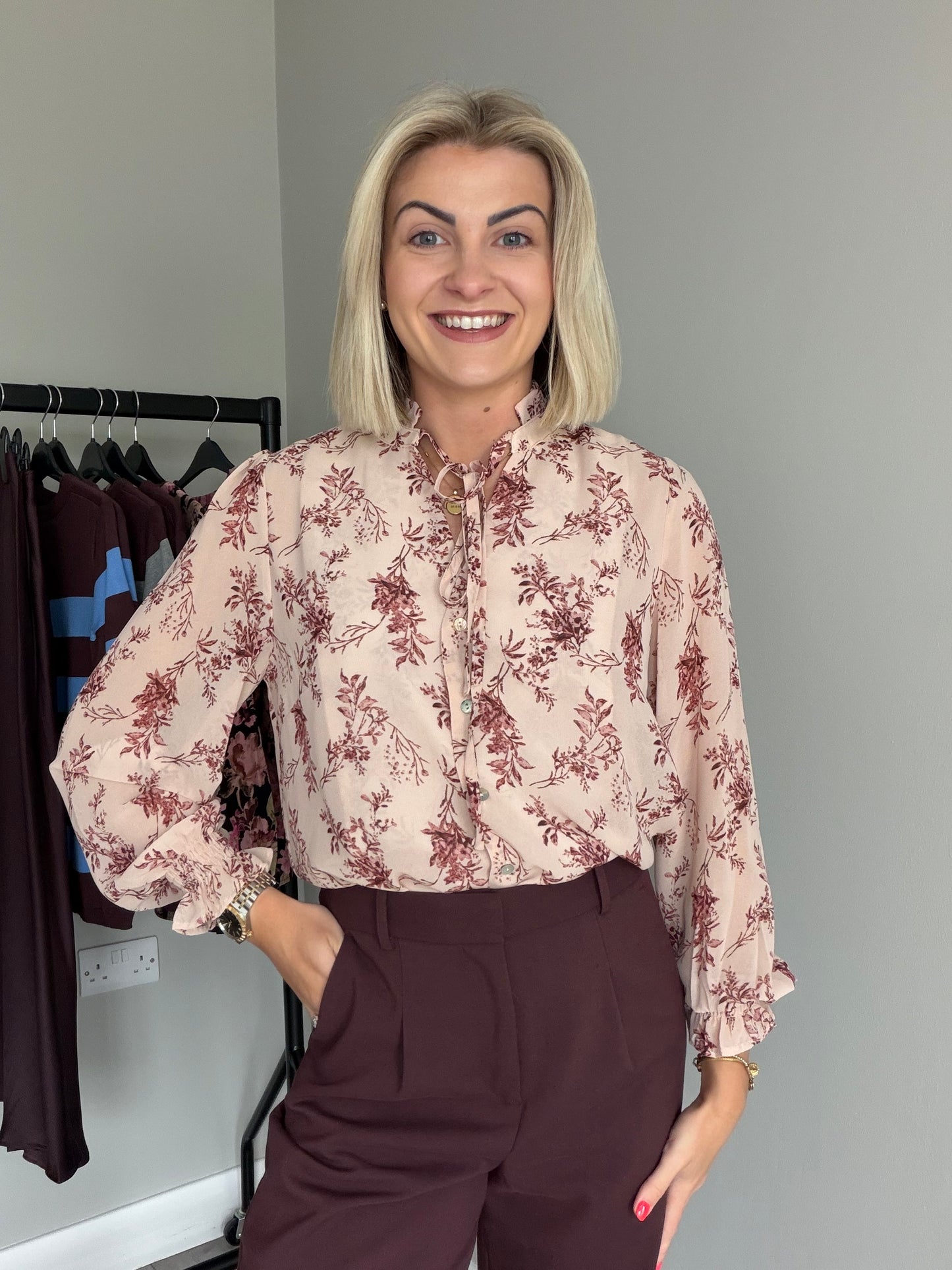 Blush/Wine Blouse