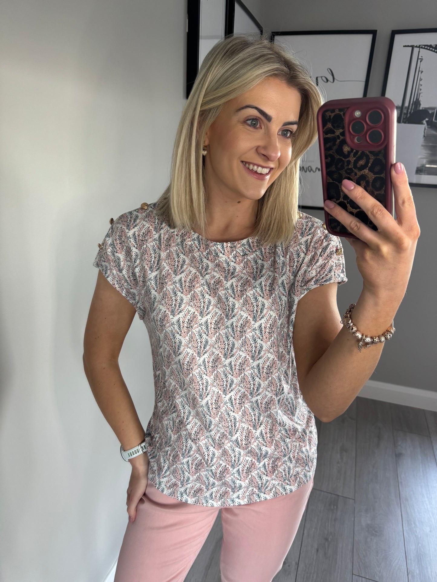 Dusty Pink Print Tee