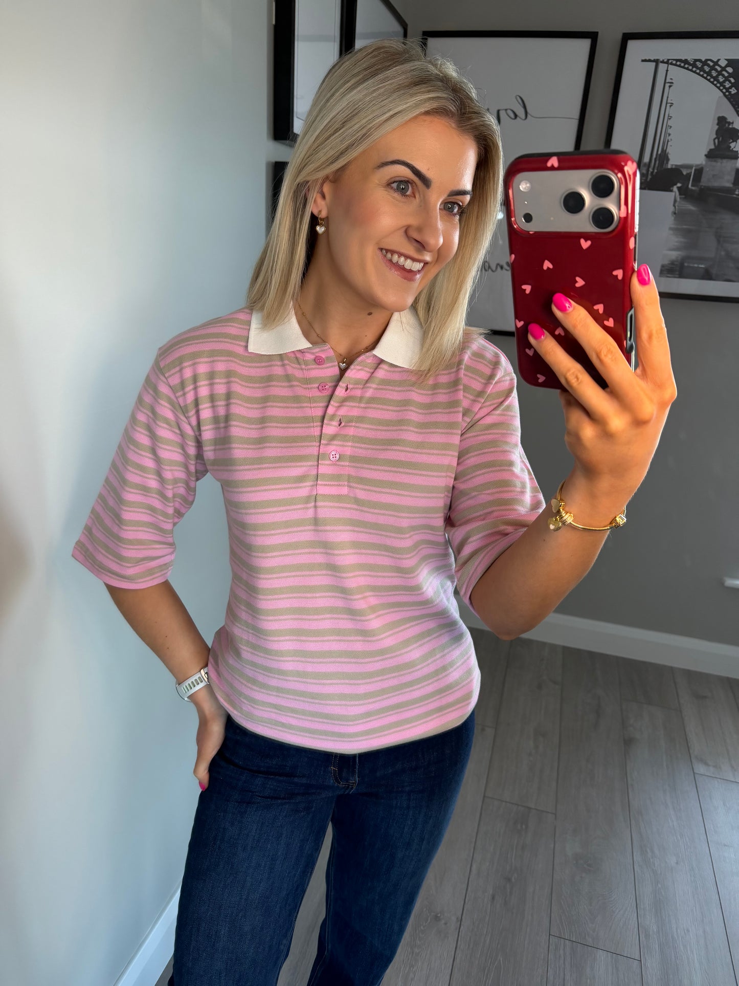 Kaffe KAmiala Pink/Feather Polo