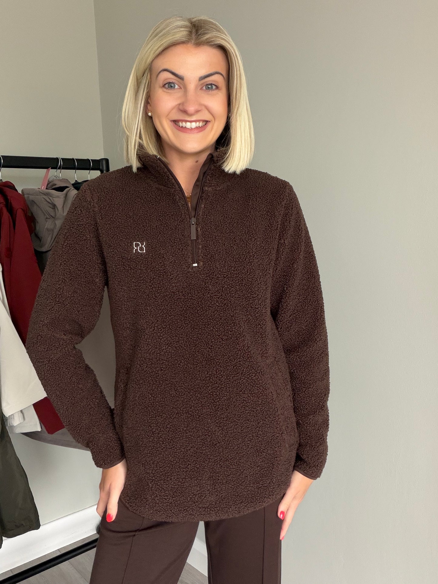 Relax & Renew Gia Chocolate Half Zip