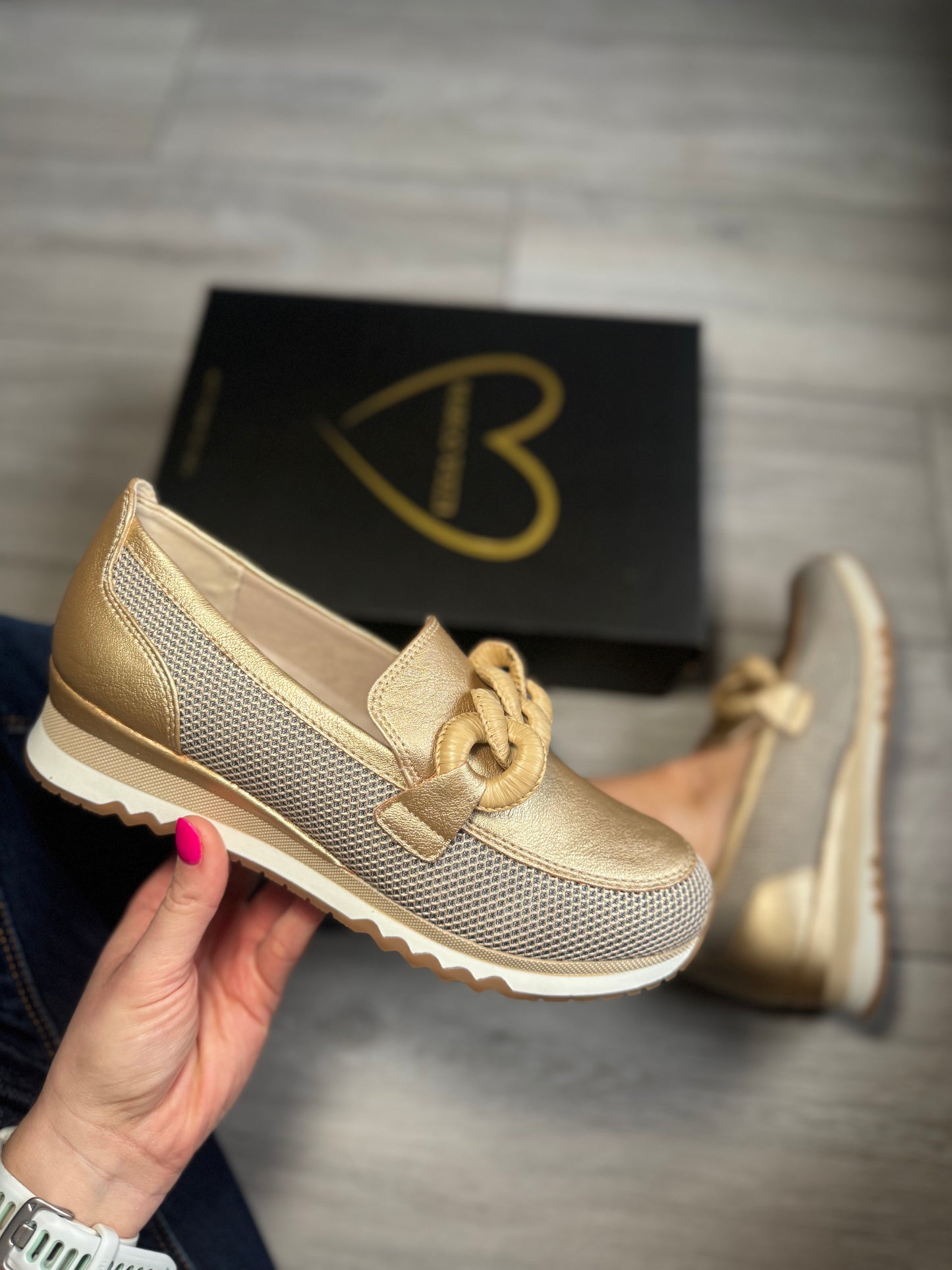 Marco Tozzi Gold Loafer