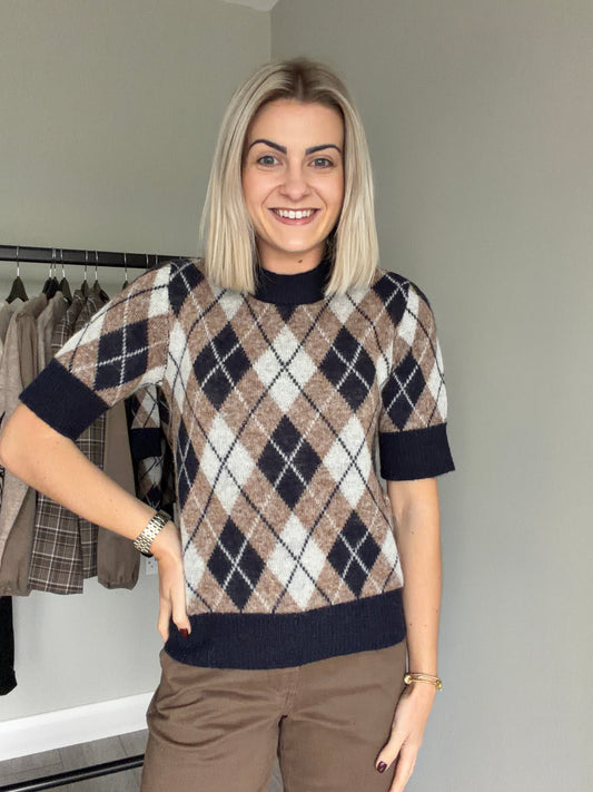 Kaffe KAharlow Navy/Taupe Pullover