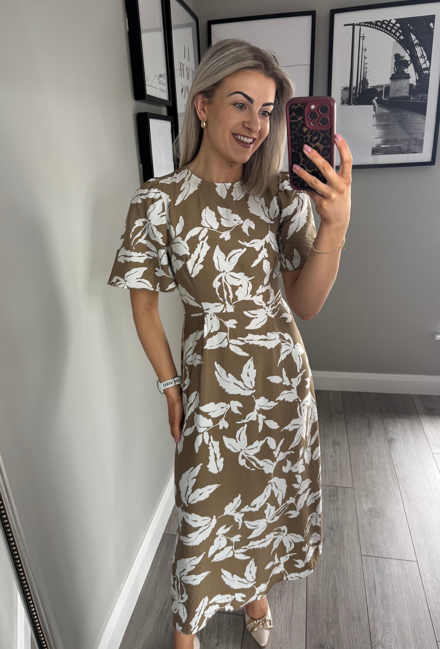 Kaffe KAmarlo Oak Chalk Print Dress