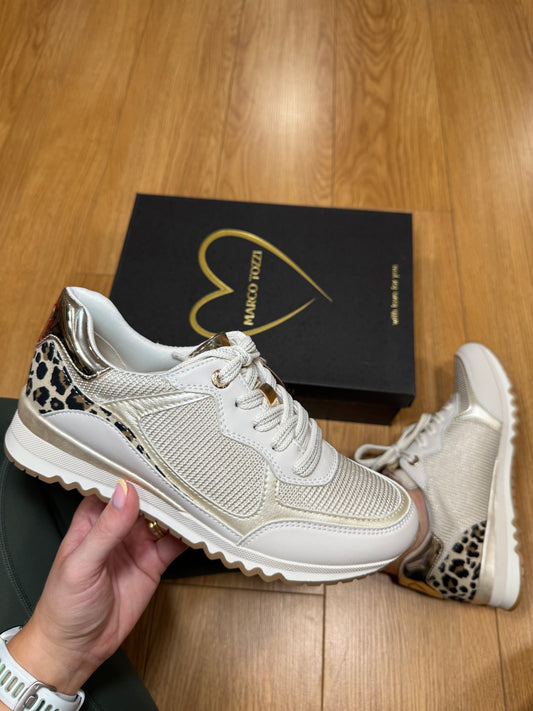 Marco Tozzi Cream/Leopard Trainer
