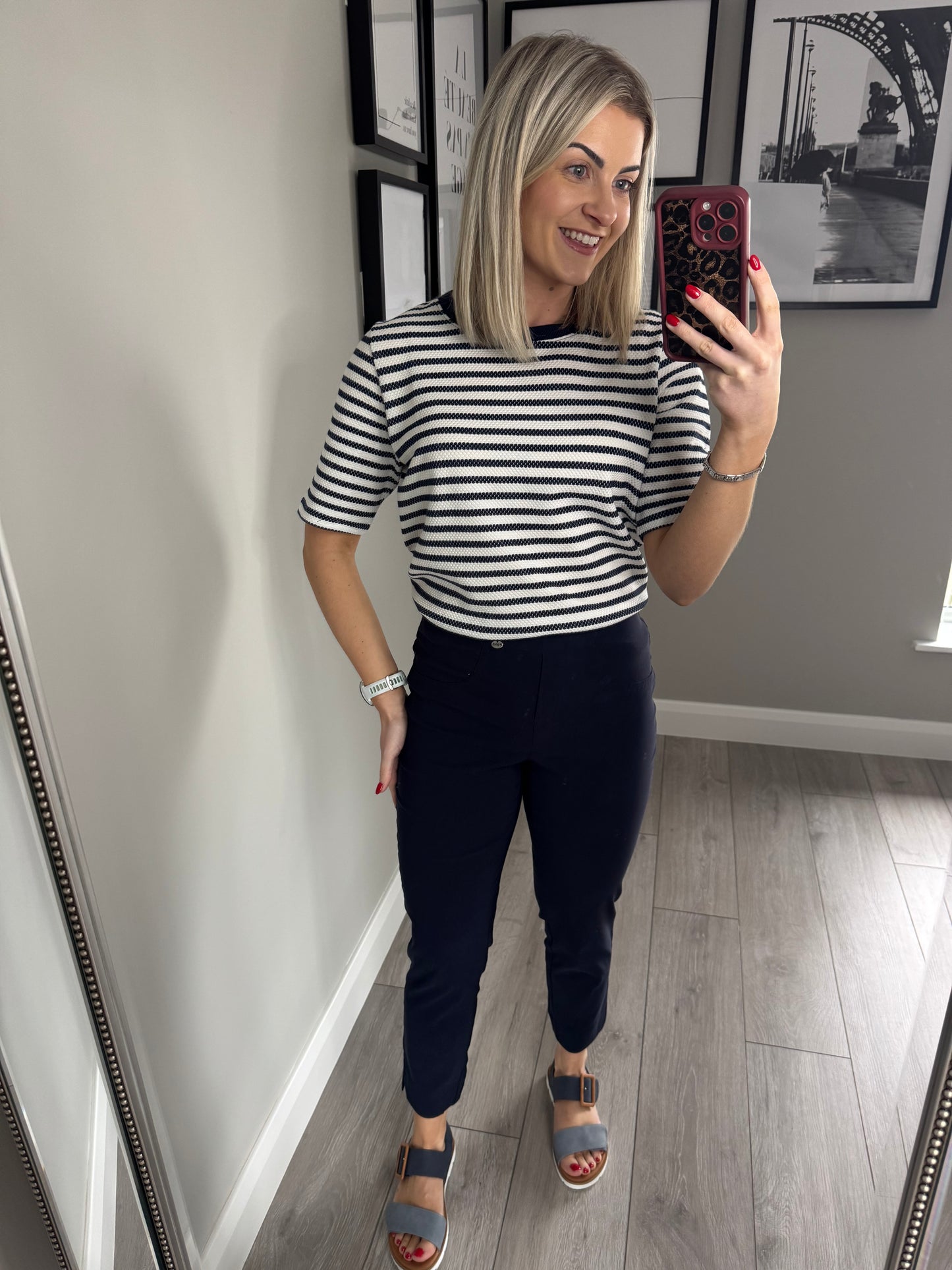 Pinns Navy Pull On Ankle Grazers