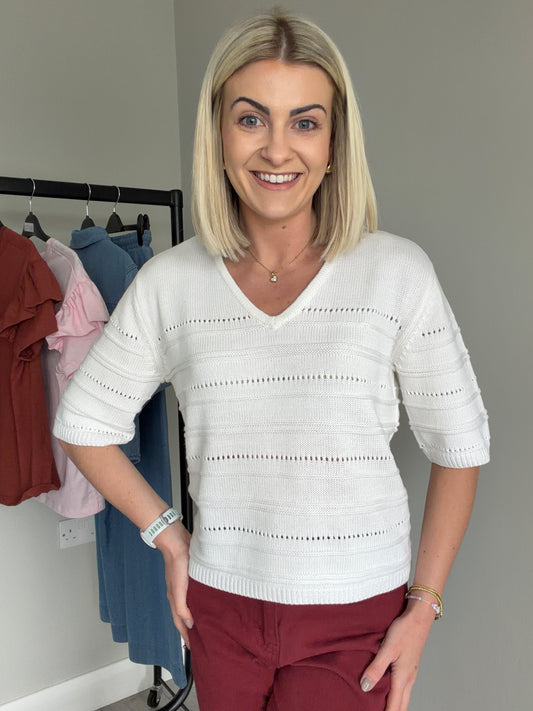 Kaffe KAmellie Chalk Pullover