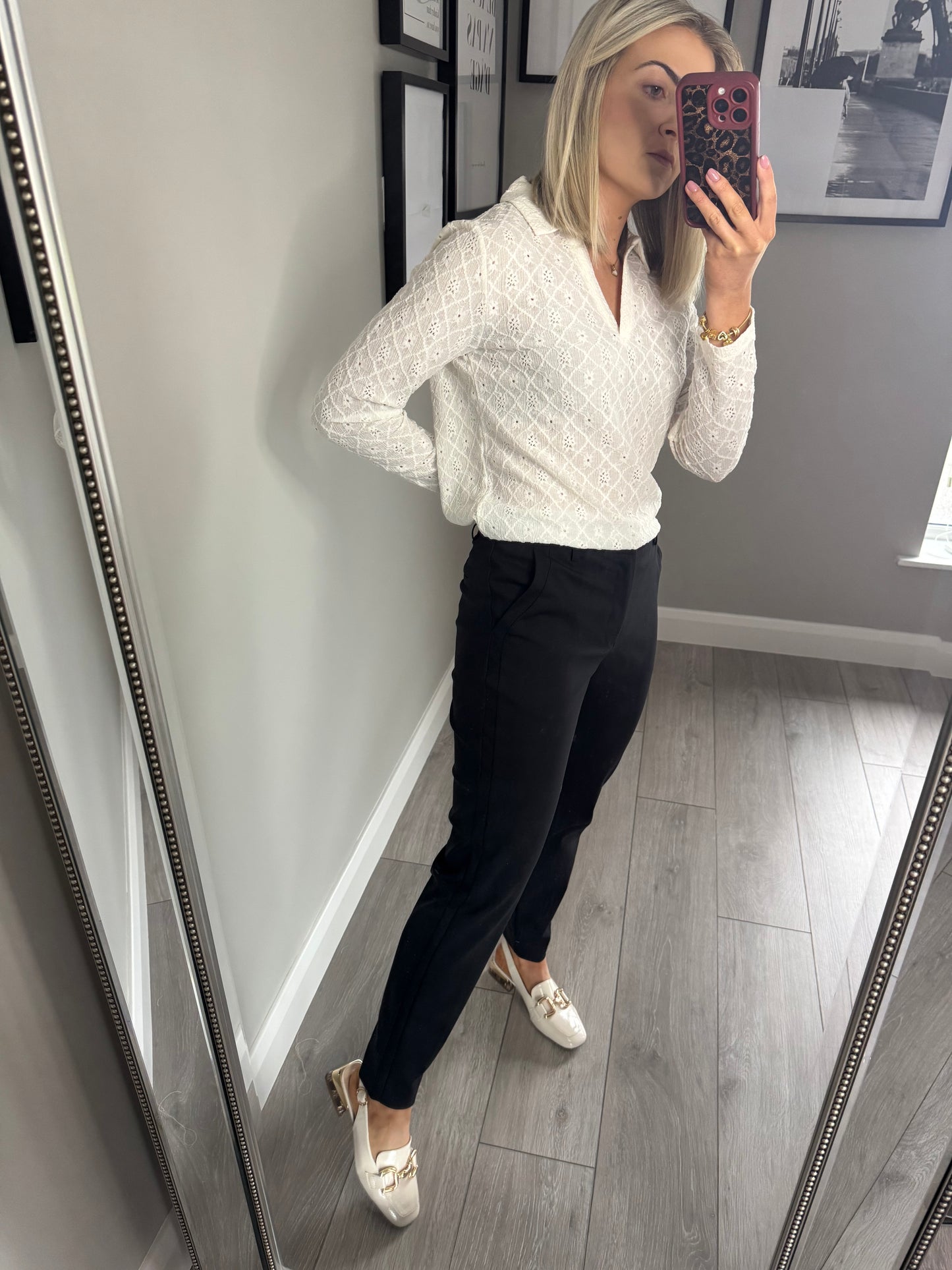 Freequent Black Dress Pleat Trousers