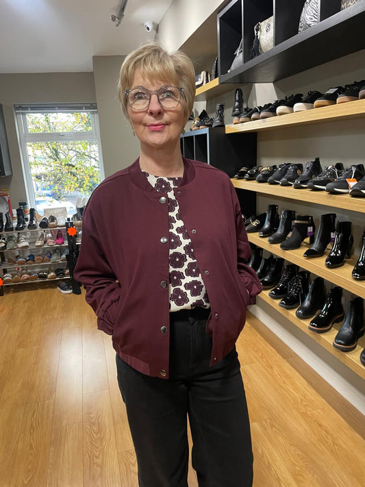 Freequent Wine Bomber Jacket