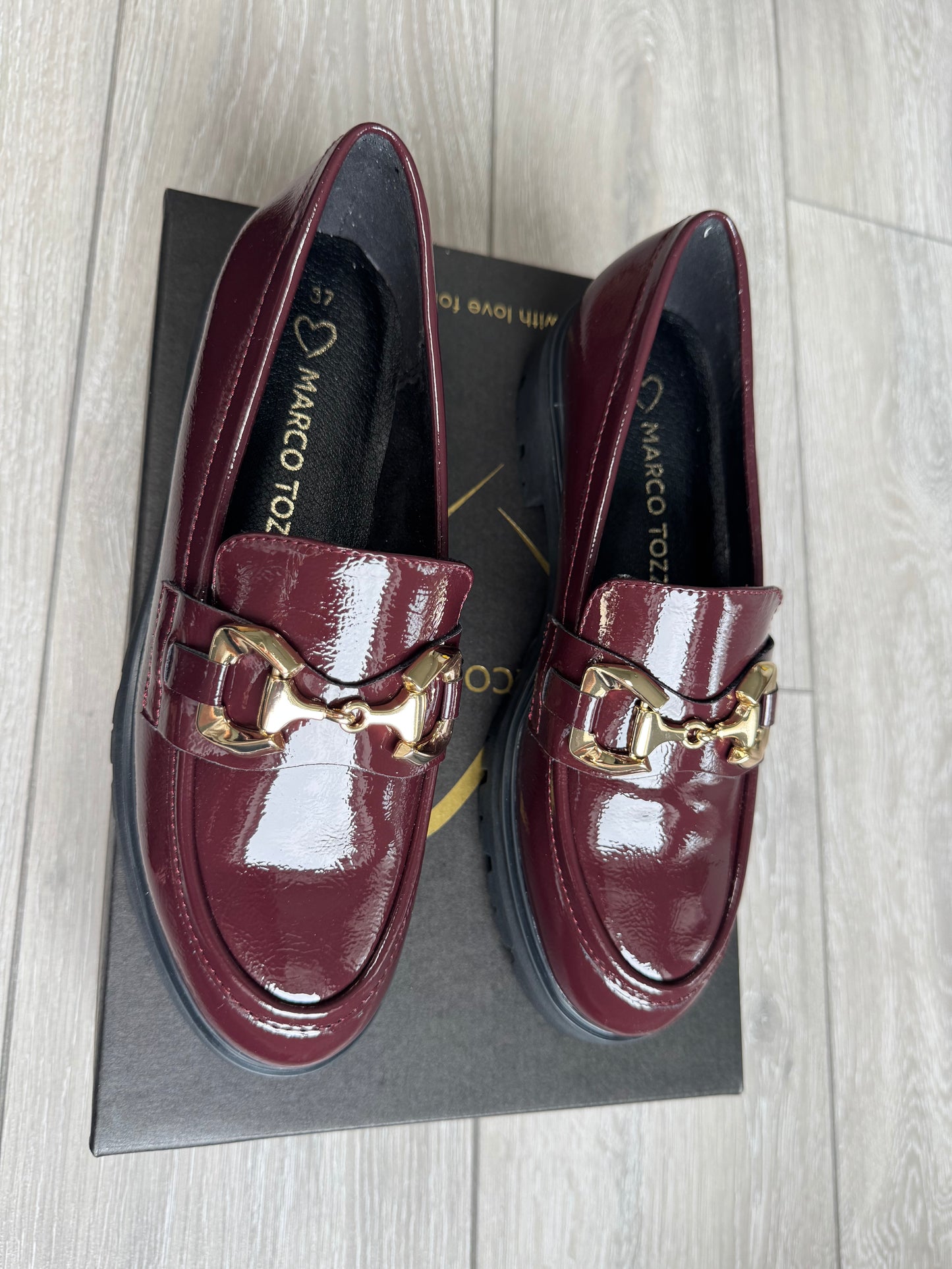 Marco Tozzi Bordeaux Patent Loafer