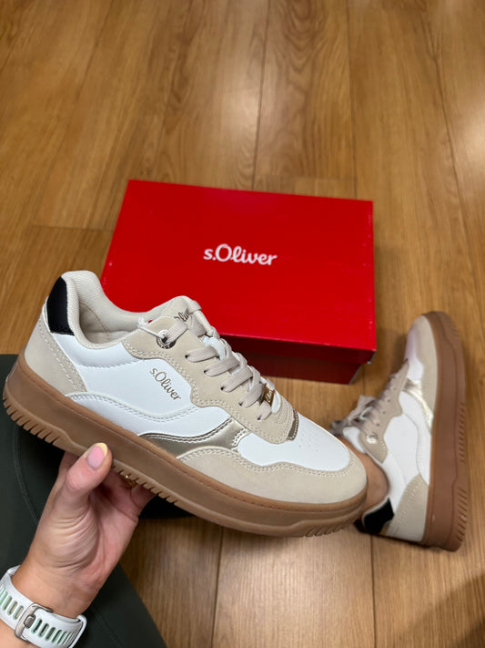 S.Oliver White Multi Gum Trainer