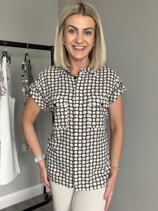 Emreco Stone Tile Print Blouse