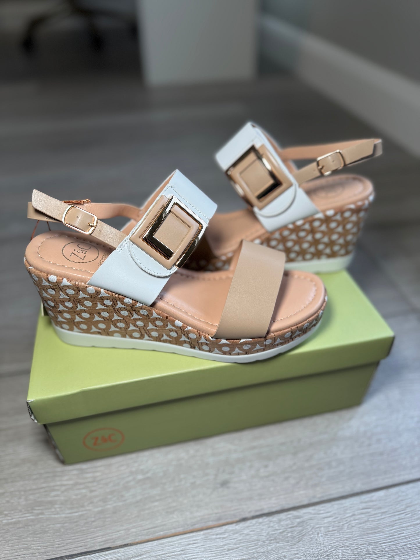 Zanni & Co Dahama Chiffon Wedge Sandal