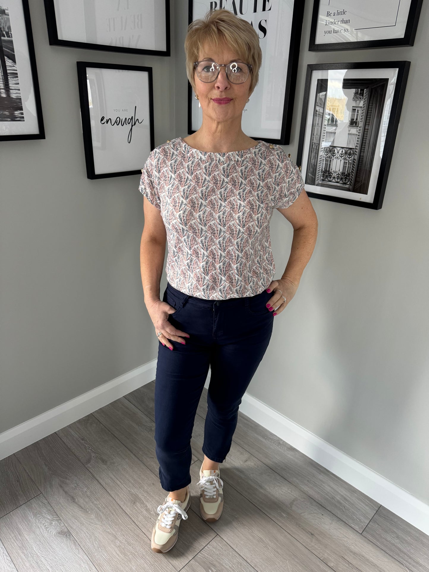 Kalisson Navy Zip Crop