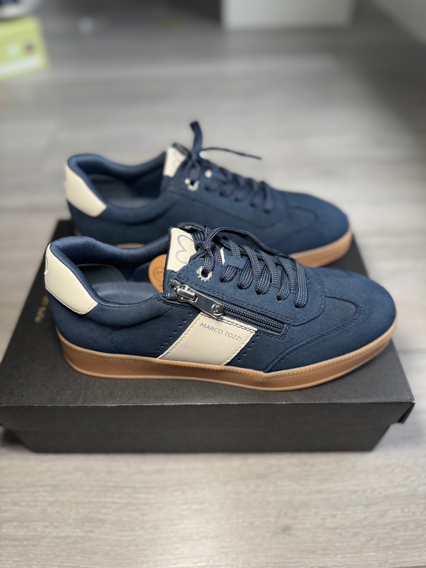 Marco Tozzi Navy/Cream Trainer