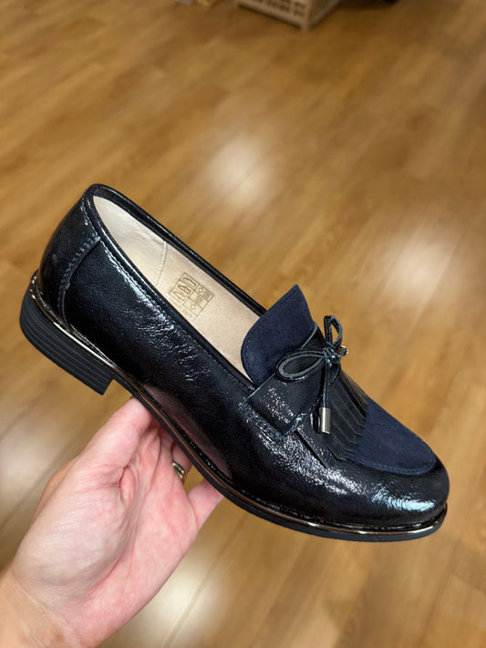 Lunar Cheska Navy Fringe Loafer