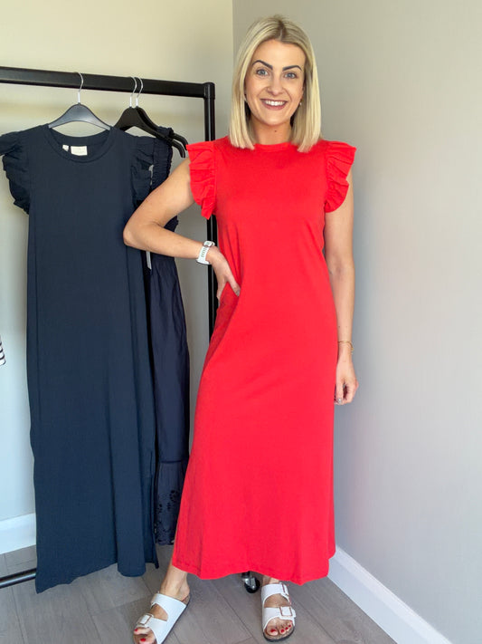 Kaffe KAceline Poppy Red Dress