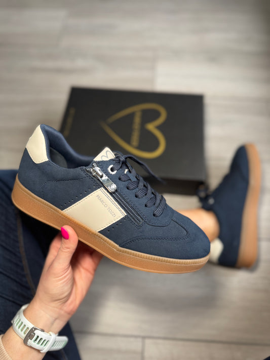 Marco Tozzi Navy/Cream Trainer