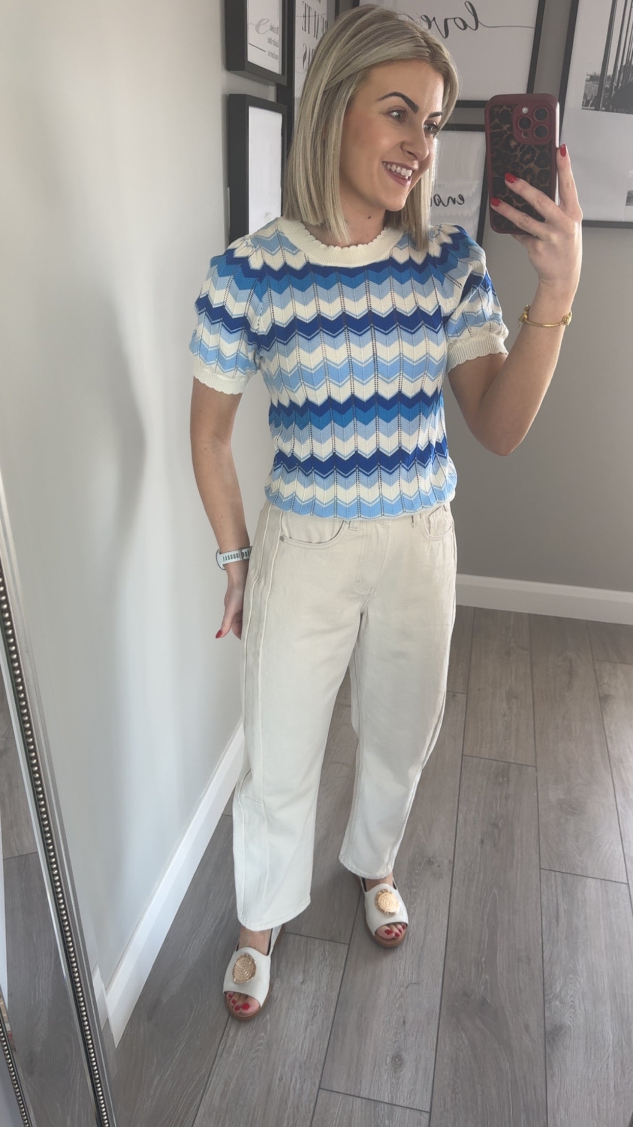 Rant & Rave Dea Ecru Barrel Jean