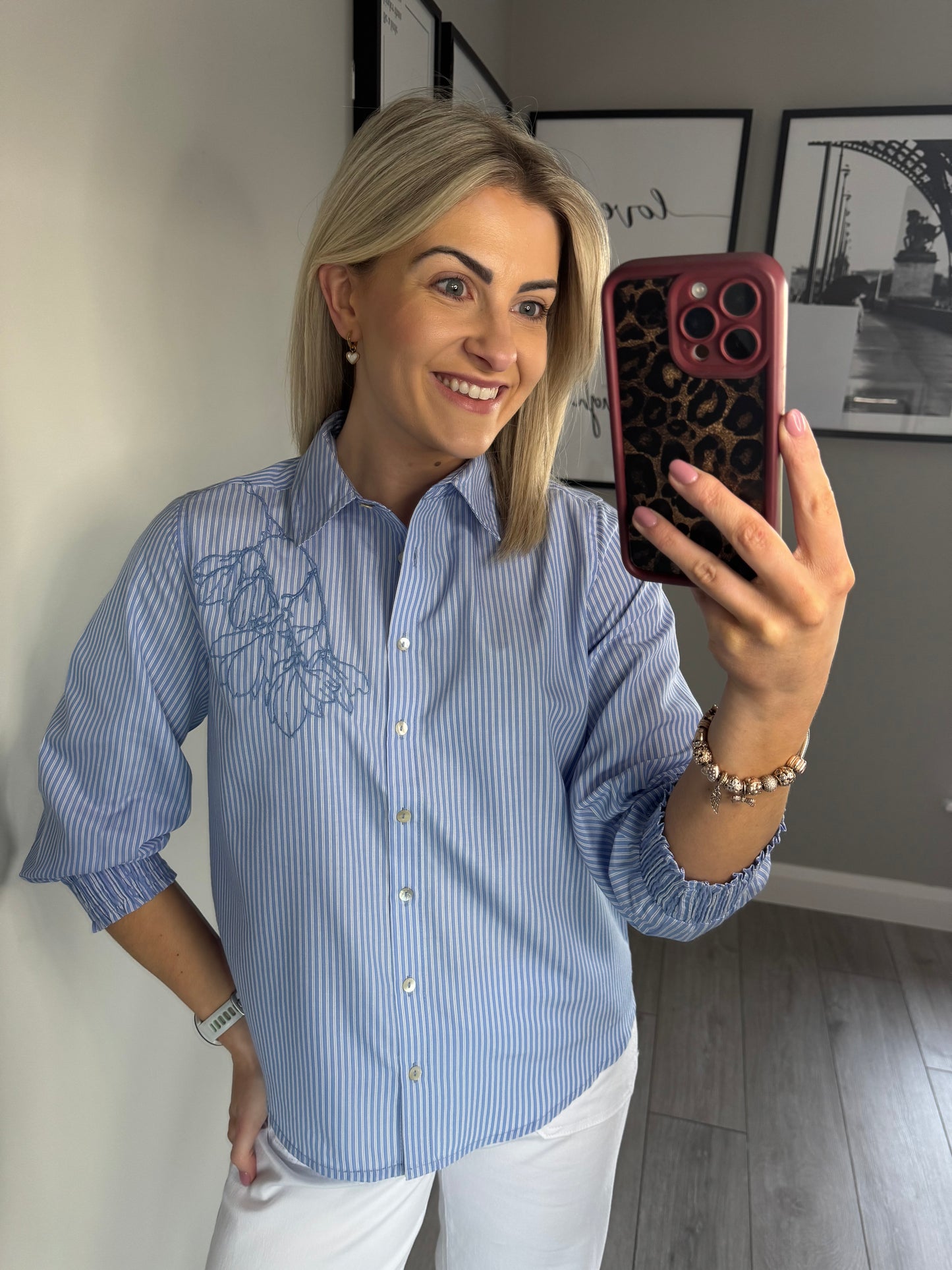 Freequent Blue/White Shirt