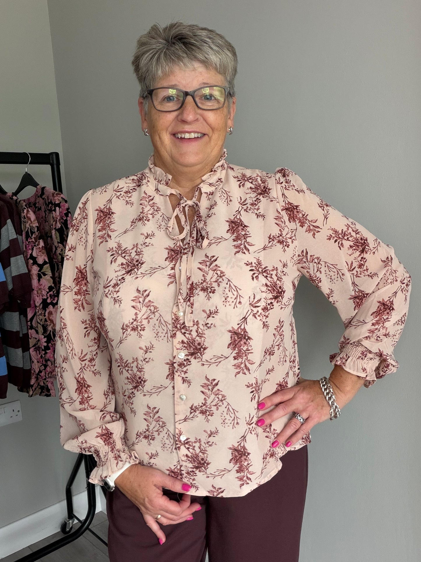 Blush/Wine Blouse