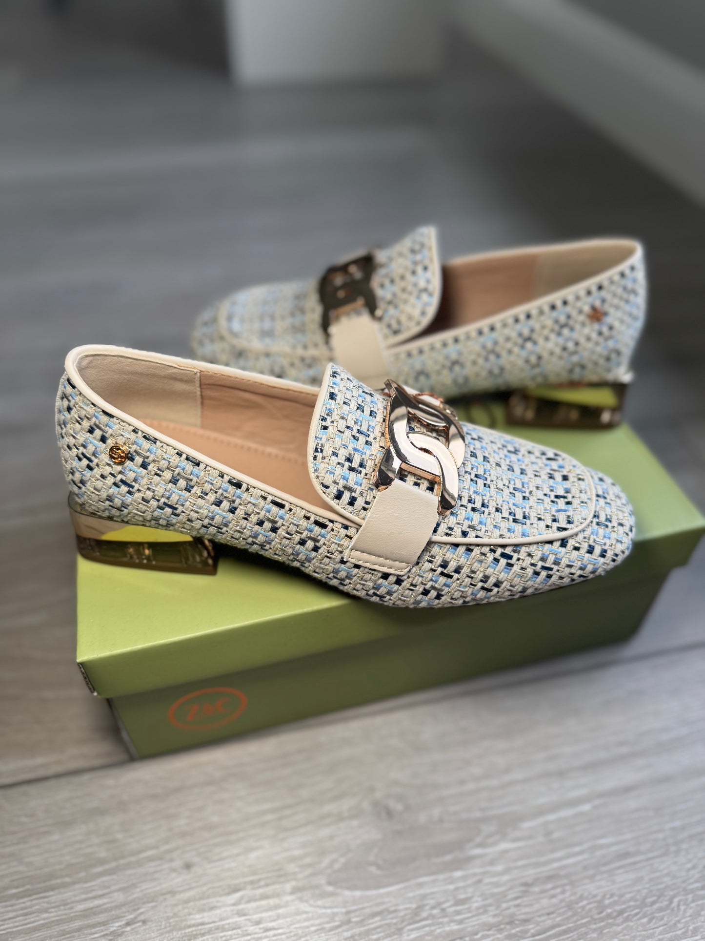 Zanni & Co Laocai Blue Tweed Loafer