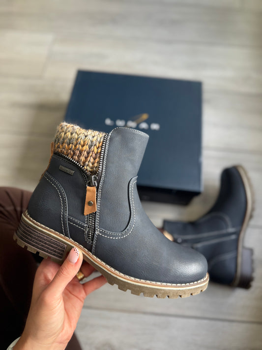 Lunar Breeze Navy Waterproof Boot