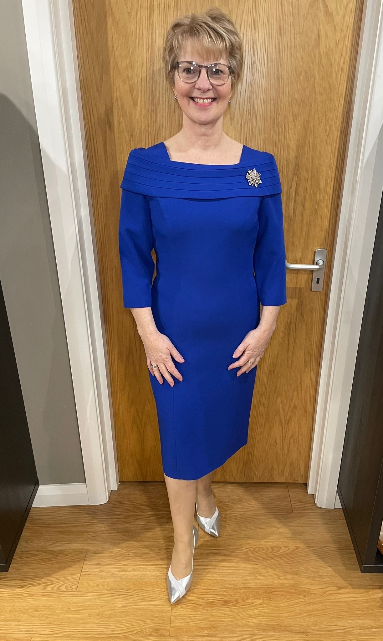 Cassandra Royal Brooch Dress