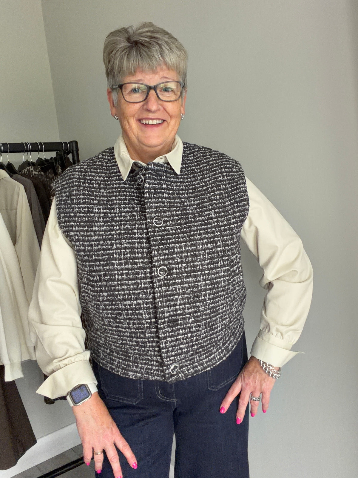 B.Young BYdabye Sapphire Sleeveless Jacket