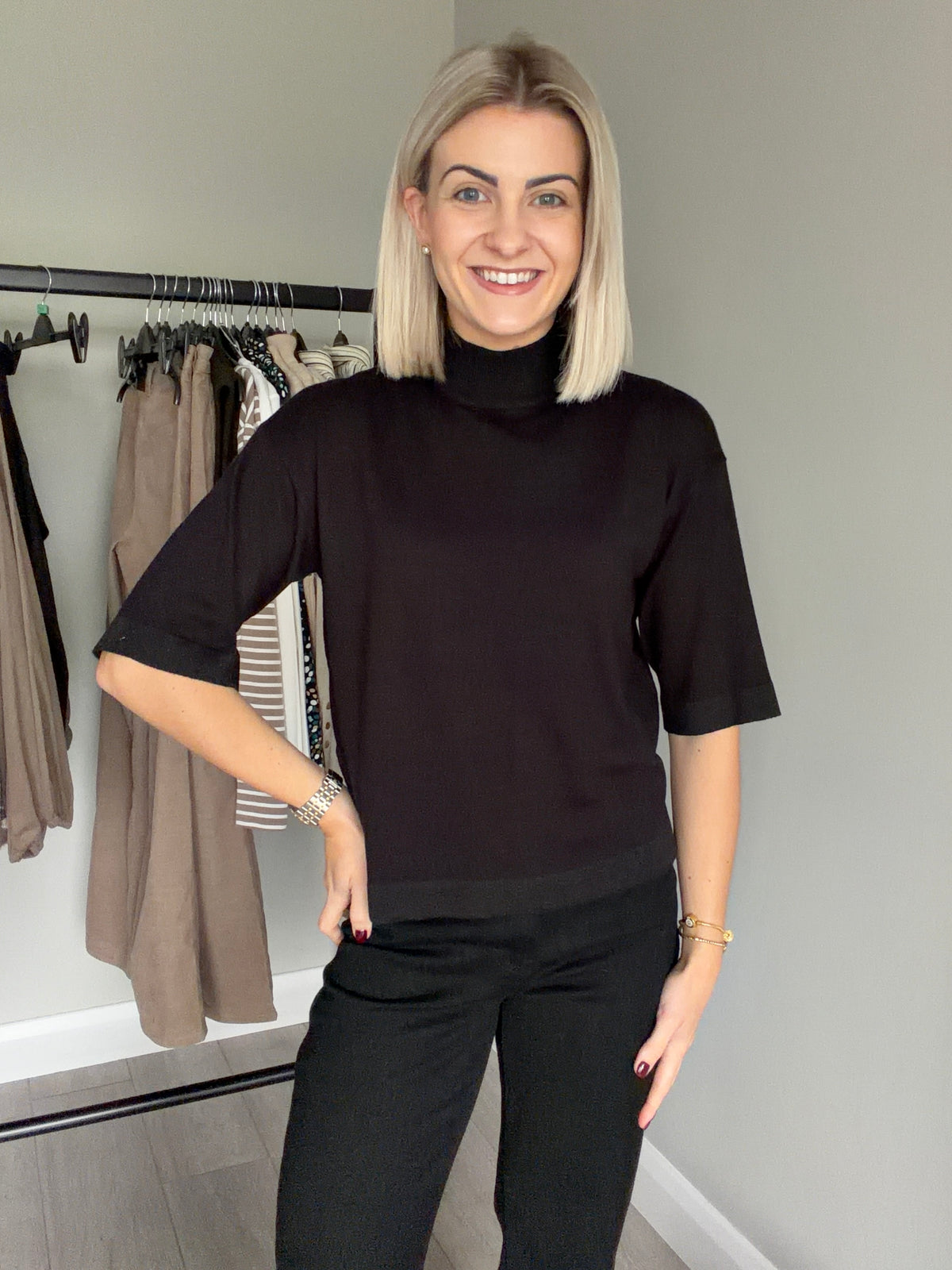 Kaffe KAliva Black Lurex Jumper