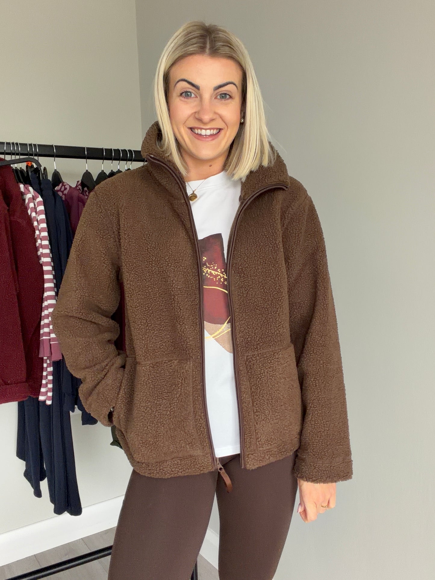 Brown Zip Fleece