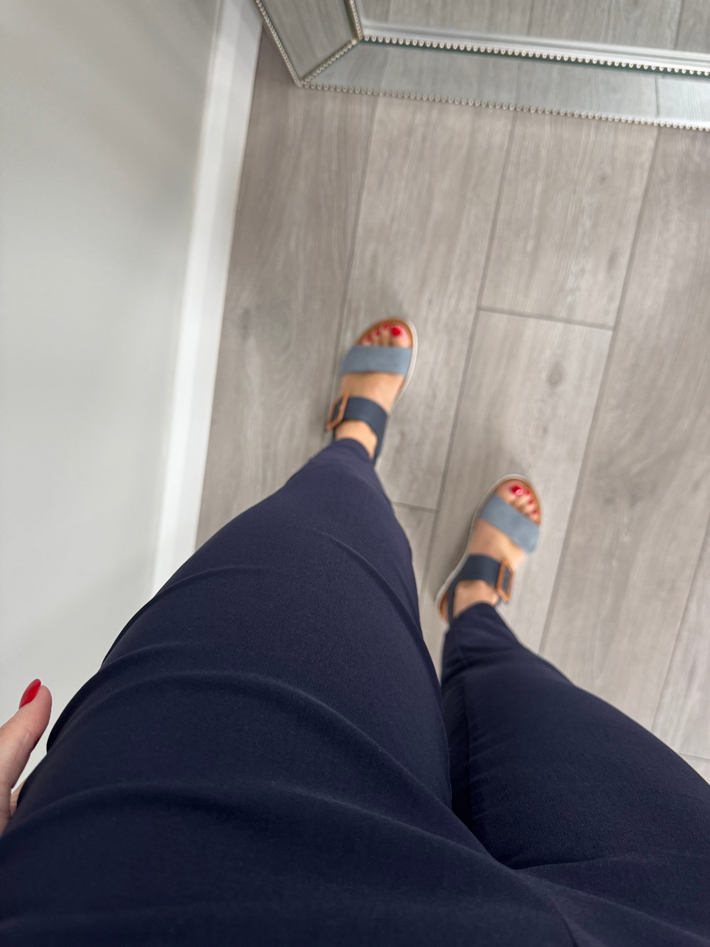 Pinns Navy Pull On Ankle Grazers