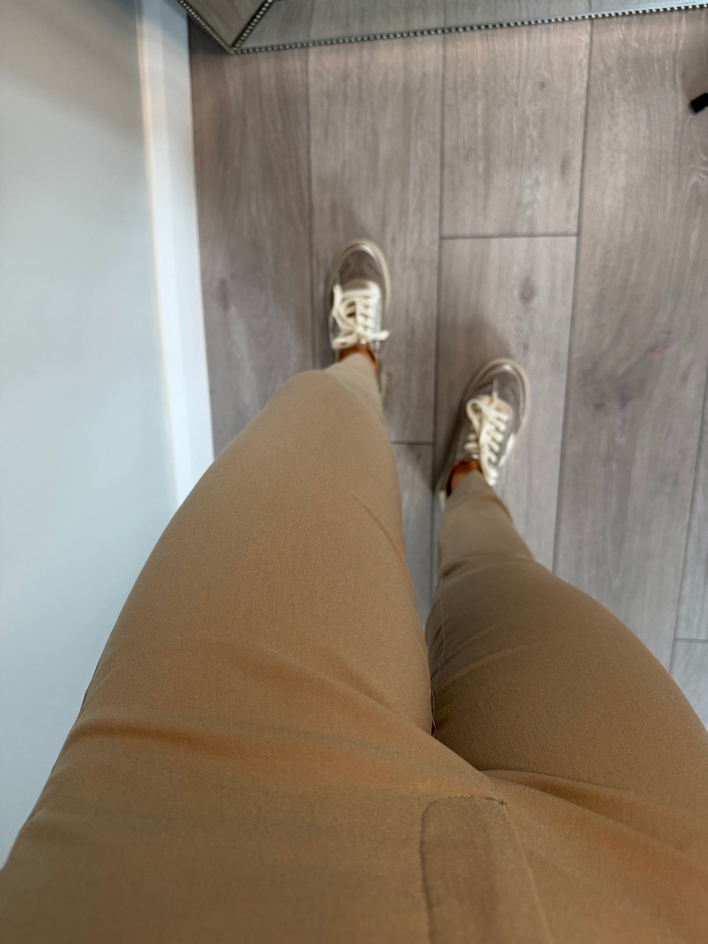Freequent Beige Bengaline Trousers