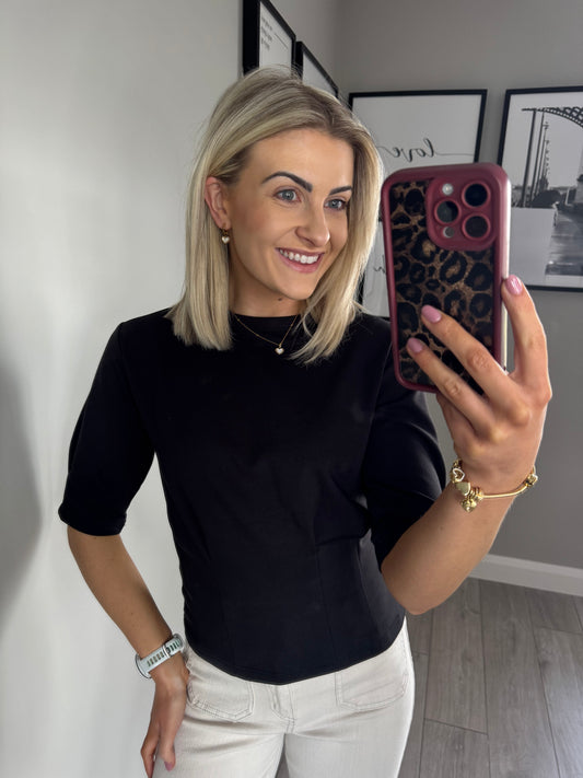 B.Young BYseano Black T-Shirt