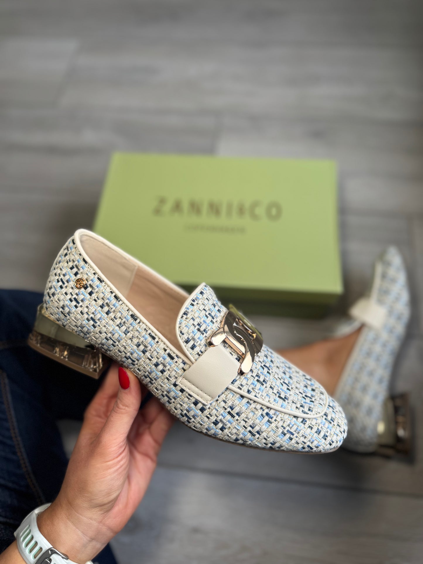 Zanni & Co Laocai Blue Tweed Loafer